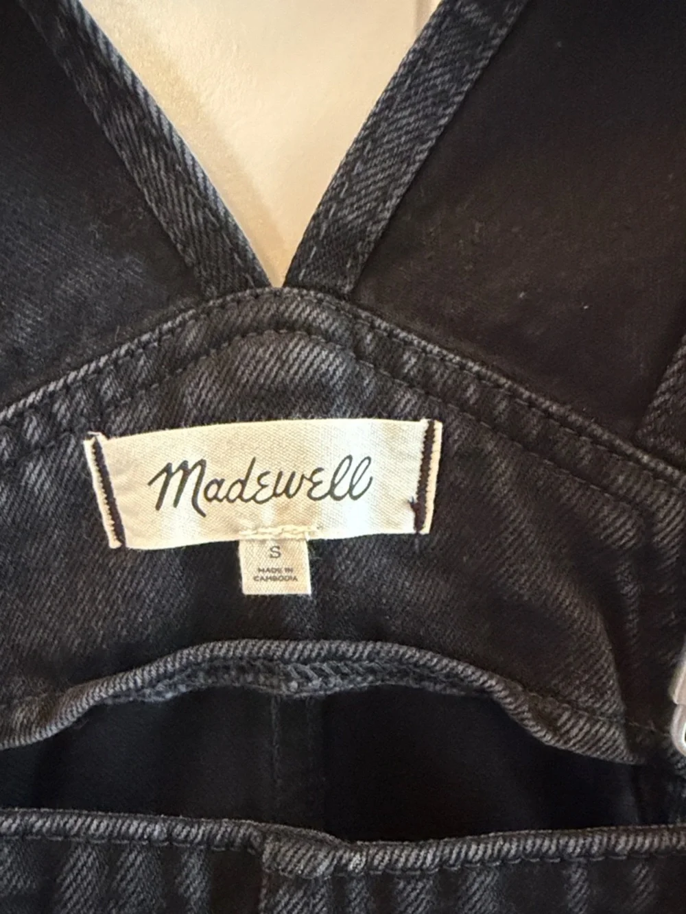 MADEWELL Black denim overalls